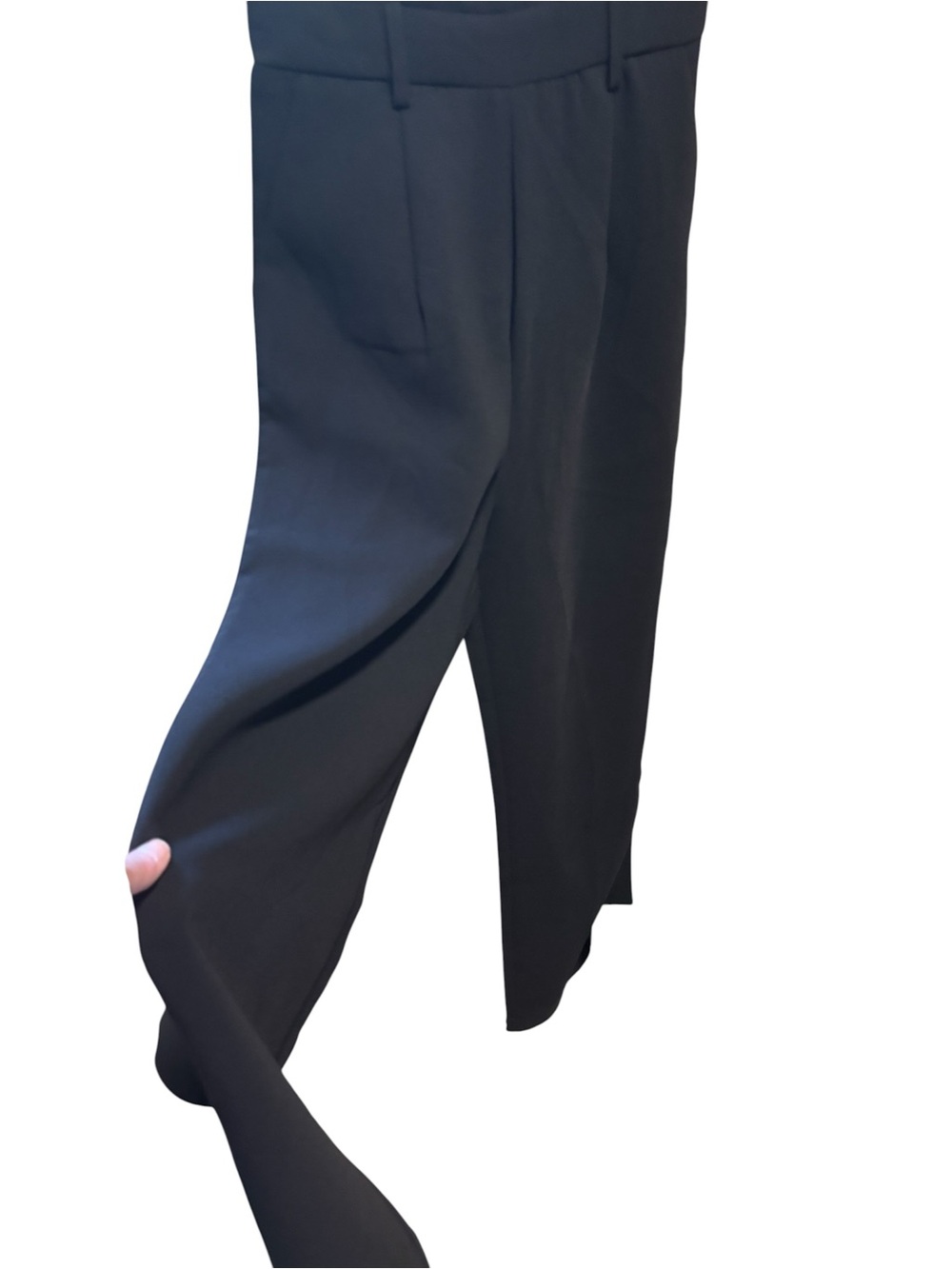 Rosie Harlow Women's Black Wide-Leg Button-Front Jumpsuit - Picture 6 of 9